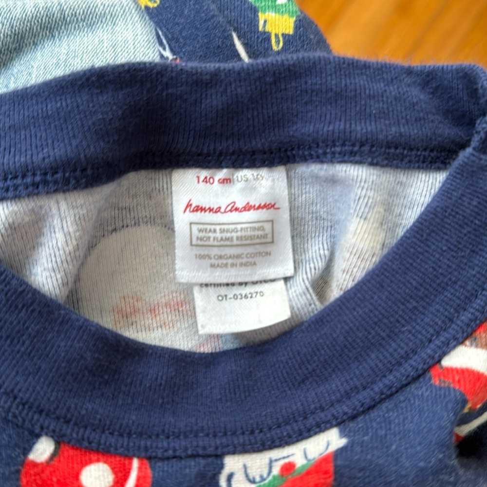 Hanna Andersson Size 10 child Holiday Pajamas/ good condition - Picture 4 of 5